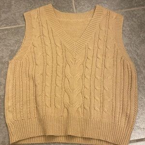 Brown sweater vest